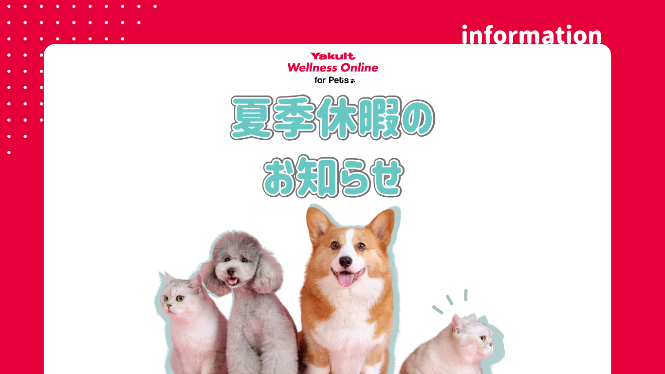 夏季休暇のお知らせ